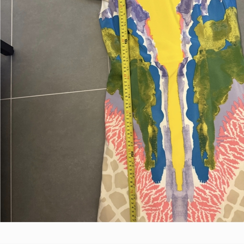 Tibi Silk Cap Sleeve Calla Lily Low Back Mini Dress Size 6 - Picture 10 of 11